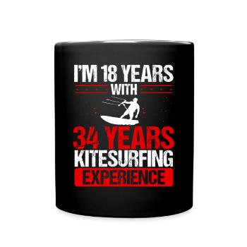52 Year Old Kitesurfer Kiteboarding 52 Birthday - Full Colour Mug - black - Front