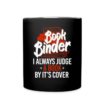 Book Binder Judge Book By Cover - Full Colour Mug - black - Front