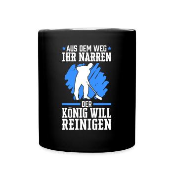 Gebäudereiniger aus dem Weg Fensterputzer - Tasse einfarbig - Schwarz - Vorne