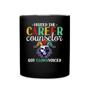 Career Counselor Clown Voice - Full Colour Mug - black - Front