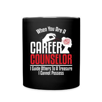 Career Counselor Guide To Treasure - Full Colour Mug - black - Front