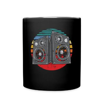 Vintage Subwoofer Music Audio Stereo - Full Colour Mug - black - Front