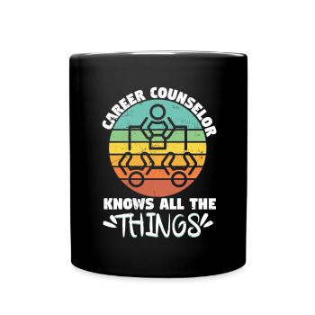 Career Counselor Knows All The Things - Full Colour Mug - black - Front