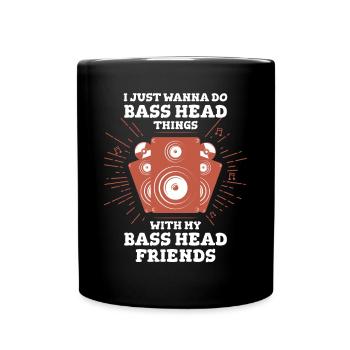 Bass Head Things Bass Head Friends - Full Colour Mug - black - Front