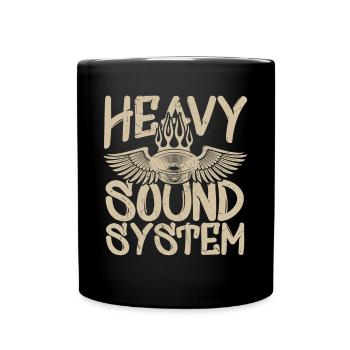 Heavy Sound System Bass Speaker - Full Colour Mug - black - Front
