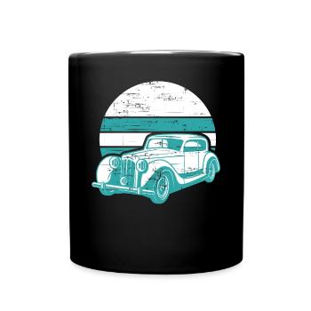 Vintage Car Oldtimer Retro Oldschool - Full Colour Mug - black - Front