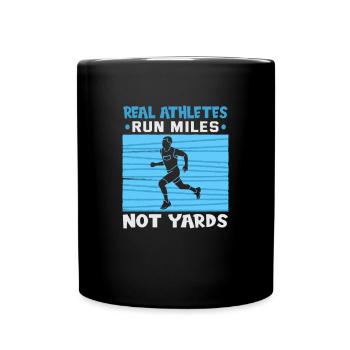 Running Marathon Runner Running - Full Colour Mug - black - Front