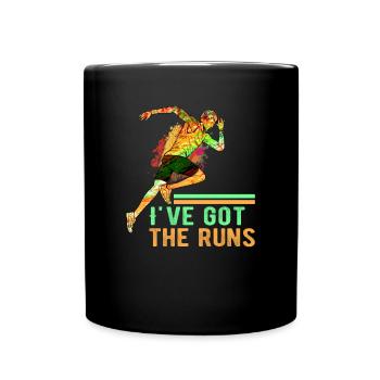 Running Marathon Runner Running - Full Colour Mug - black - Front