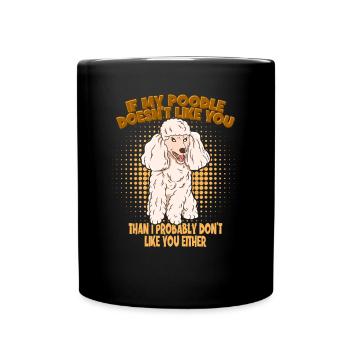 Conception de caniche pour chiens pour les amoureux des chiens - Mug uni - noir - Devant