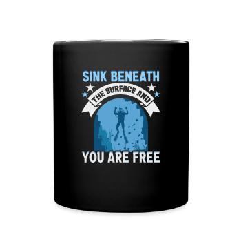 Instructeur de conception de plongée sous-marine Snorkeling - Mug uni - noir - Devant