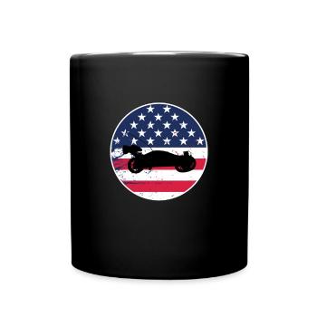 RC Buggy Racer Modellautos Hobby USA Flagge USA - Tasse einfarbig - Schwarz - Vorne