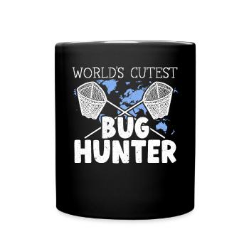 World's Cutest Bug Hunter Insect Catching Ladybug - Full Colour Mug - black - Front