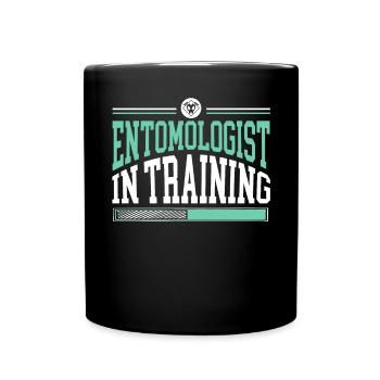 Entomologe in Ausbildung Bug Hunter Marienkäfer - Tasse einfarbig - Schwarz - Vorne