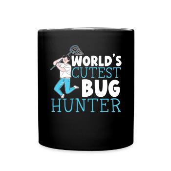 World's Cutest Bug Hunter Insect Catching Ladybug - Full Colour Mug - black - Front