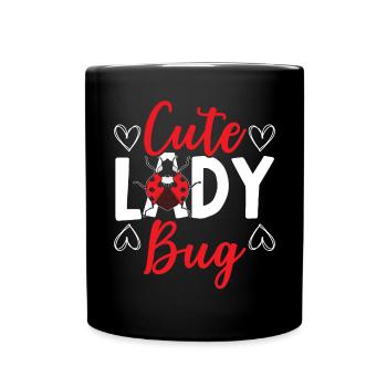 Niedliche Marienkäfer Bug Hunter Entomologie Insektenfang - Tasse einfarbig - Schwarz - Vorne