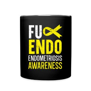 Endo Warrior Endometriose Bewusstseinskrankheit - Tasse einfarbig - Schwarz - Vorne