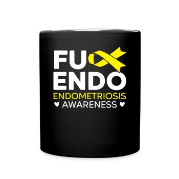 Endo Warrior Endometriose Bewusstseinskrankheit - Tasse einfarbig - Schwarz - Vorne