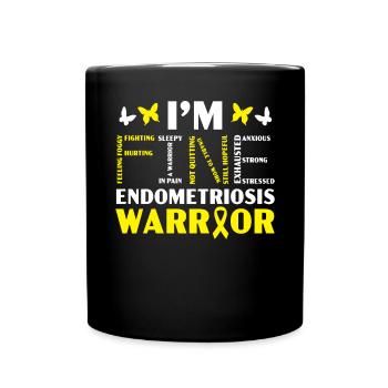 Ich bin in Ordnung Endo Warrior Endometriose Bewusstsein - Tasse einfarbig - Schwarz - Vorne
