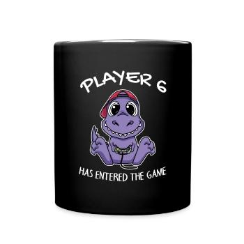 Player 6 has entered the game Baby - Full Colour Mug - black - Front
