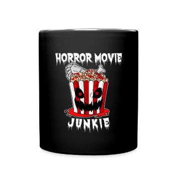 Horror Film Popcorn Horror Film Cinema Movie Night - Full Colour Mug - black - Front