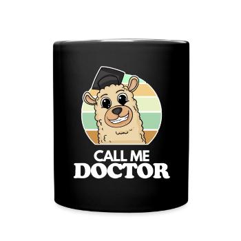 Promotion Doktorarbeit Doktortitel - Tasse einfarbig - Schwarz - Vorne