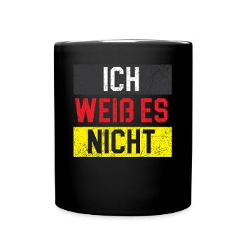 Ich Es Nicht German Deutschland Germany Flag - Full Colour Mug - black - Front