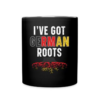 Ich habe deutsche Wurzeln Deutschland Deutschland Flagge - Tasse einfarbig - Schwarz - Vorne