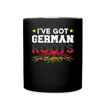 Ich habe deutsche Wurzeln Deutschland Deutschland Flagge - Tasse einfarbig - Schwarz - Vorne