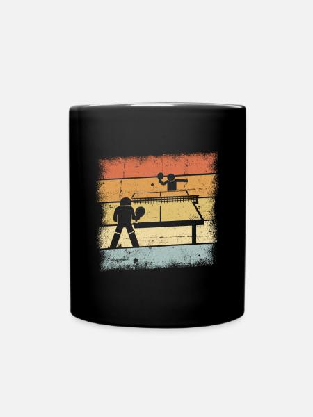 Tischtennis Retro - Tasse einfarbig - Schwarz