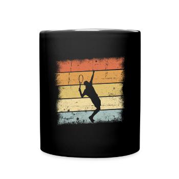 Tennisspieler - Tasse einfarbig - Schwarz - Vorne