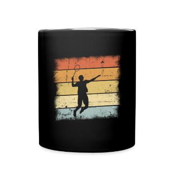 Badminton Rétro - Mug uni - noir - Devant