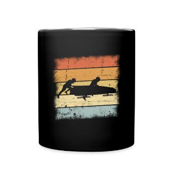 Bob Sled Sunset - Full Colour Mug - black - Front