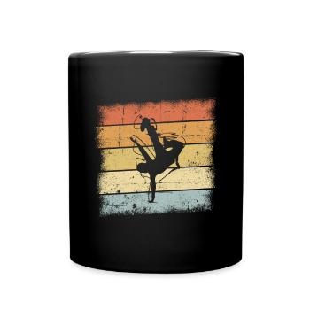 Breakdancer Retro Design - Tasse einfarbig - Schwarz - Vorne