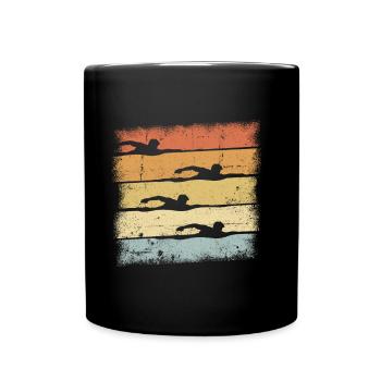 Schwimm - Tasse einfarbig - Schwarz - Vorne