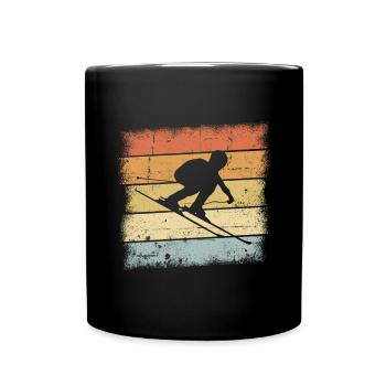 Ski Vintage Retro Design - Tasse einfarbig - Schwarz - Vorne