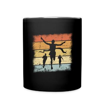 Motif marathon - Mug uni - noir - Devant