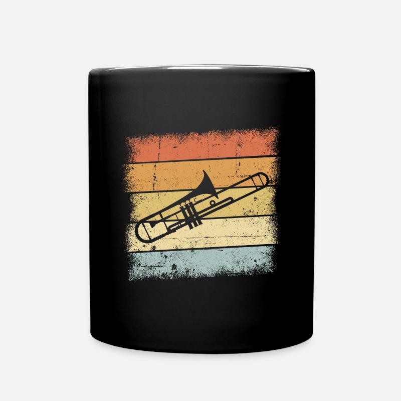 Posaunen Instrument - Tasse einfarbig - Schwarz