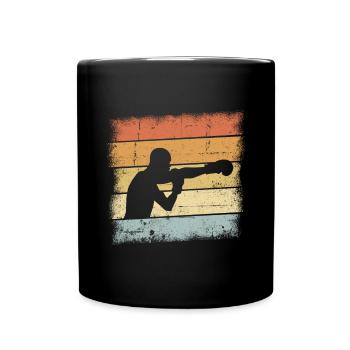 Boxer Retro - Tasse einfarbig - Schwarz - Vorne