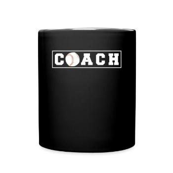 Baseball Coach Trainer Shirt Geschenk - Tasse einfarbig - Schwarz - Vorne