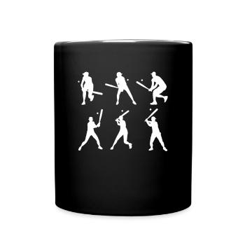 Baseball Spieler Mannschaft Shirt - Tasse einfarbig - Schwarz - Vorne