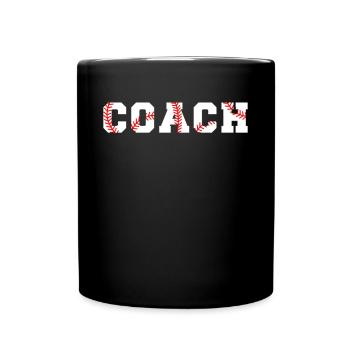 Baseball Coach Trainer Shirt Geschenk - Tasse einfarbig - Schwarz - Vorne