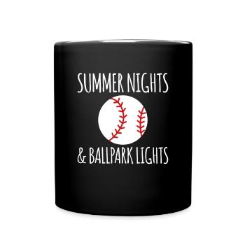 Nuits d’été et ballpark lights Baseball - Mug uni - noir - Devant