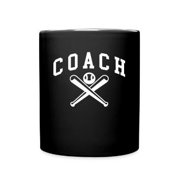 Baseball Coach Trainer Shirt Geschenk - Tasse einfarbig - Schwarz - Vorne
