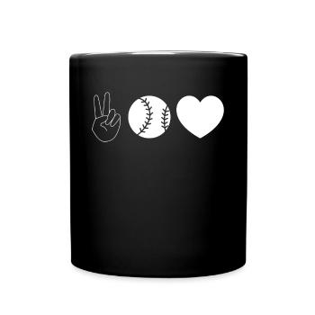 Chemise cadeau d’amour de baseball - Mug uni - noir - Devant