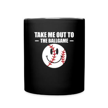 Emmenez-moi au maillot de baseball du jeu de balle - Mug uni - noir - Devant
