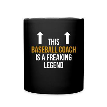 Cet entraîneur de basball est un maillot de légende effrayant - Mug uni - noir - Devant