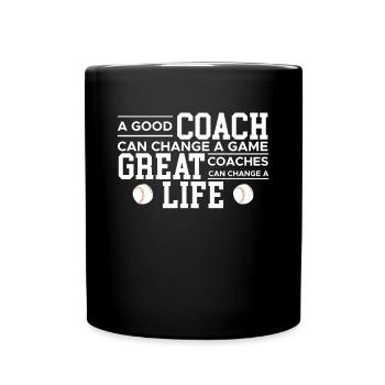 Baseball Coach Trainer Shirt Geschenk Spruch - Tasse einfarbig - Schwarz - Vorne