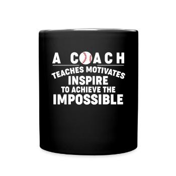 Un cadeau de chemise d’entraîneur de baseball disant - Mug uni - noir - Devant