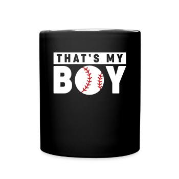 That ́s My Boy Baseball Shirt Gift - Full Colour Mug - black - Front