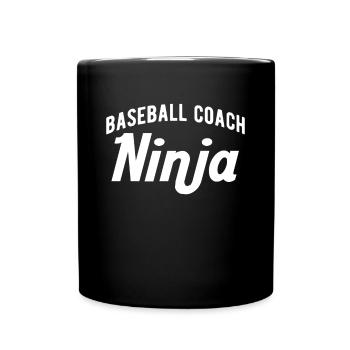 Baseball Coach Ninja Shirt - Full Colour Mug - black - Front